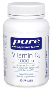 Vitamin D3 I,000 IU 60 by Pure Encapsulations